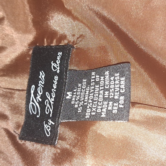 TRENZ by Theresa Renz Silk Blend animal Blazer, Size M - Picture 6 of 6